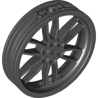 Lego kolečko (kolo, ráfek) pro motorku průměr 75mm, černá (6097563, 6176748)